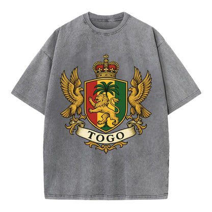 Togo Heritage Badge  - Vintage T-shirt - Grey