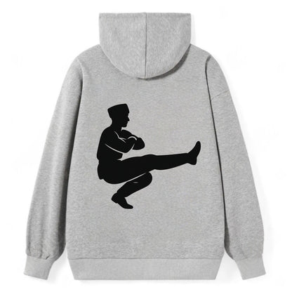 Russian Cossack dancer squat kick - Classic Pullover Hoodie - Grey