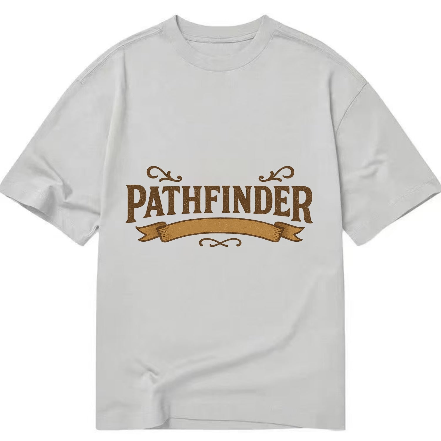 Bold typography design - "PATHFINDER" - finding the way, leading others - Classic T-shirt - Grey