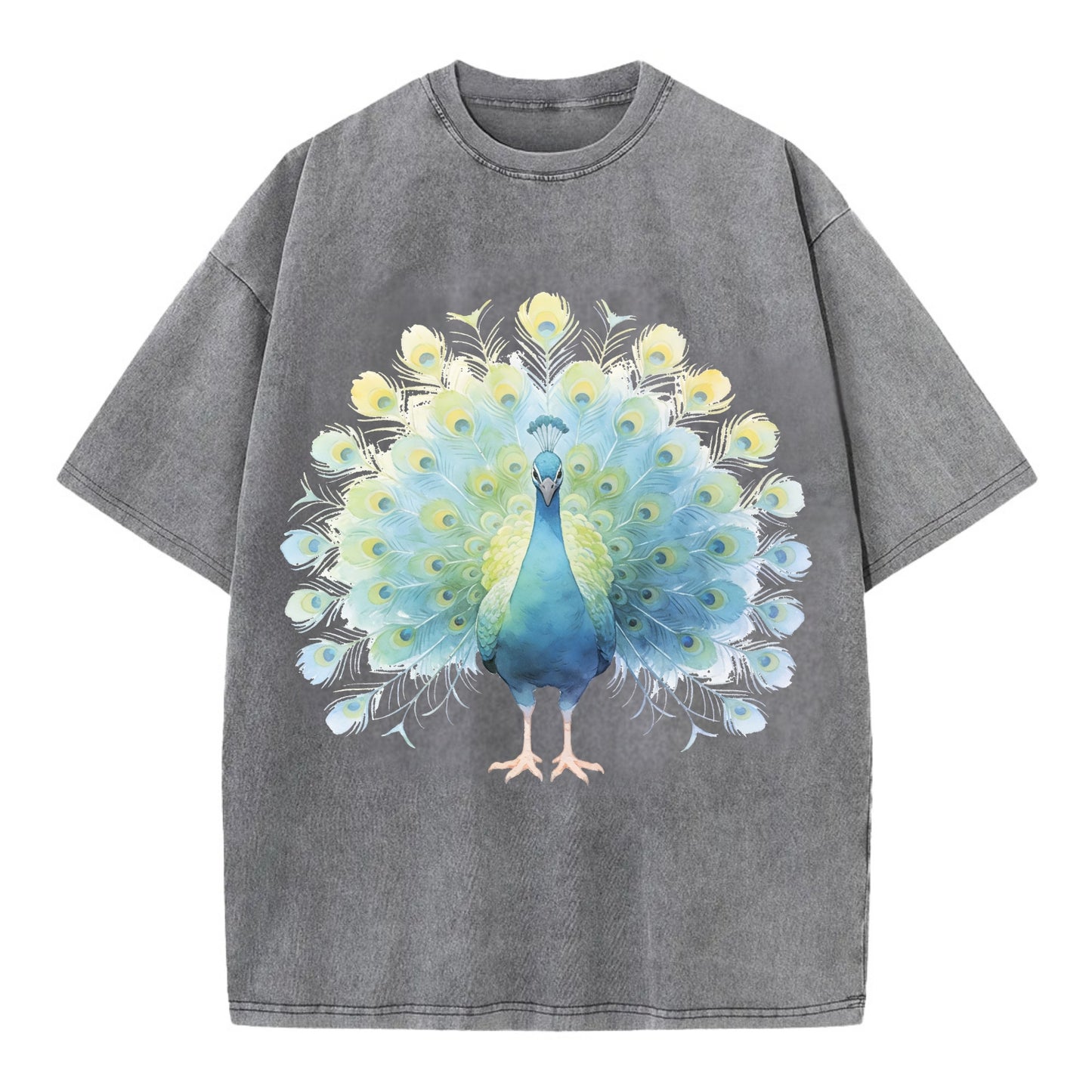 Peacock - Vintage T-shirt - Grey