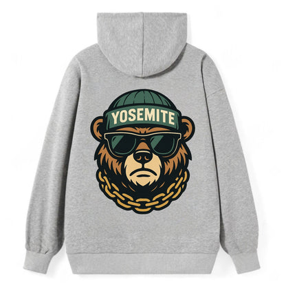 Yosemite Bear - Classic Pullover Hoodie - Grey