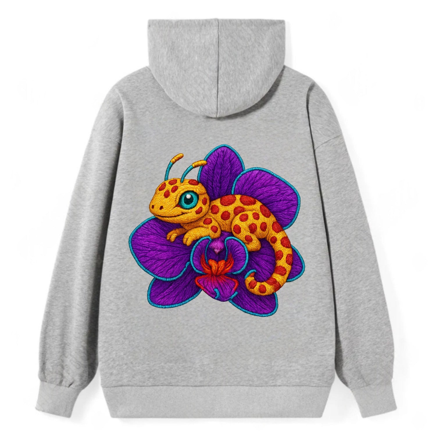 Leopard Orchid - Classic Pullover Hoodie - Grey
