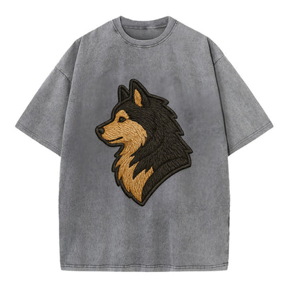 Finnish Lapphund - Modern Arctic breed l - Vintage T-shirt - Grey