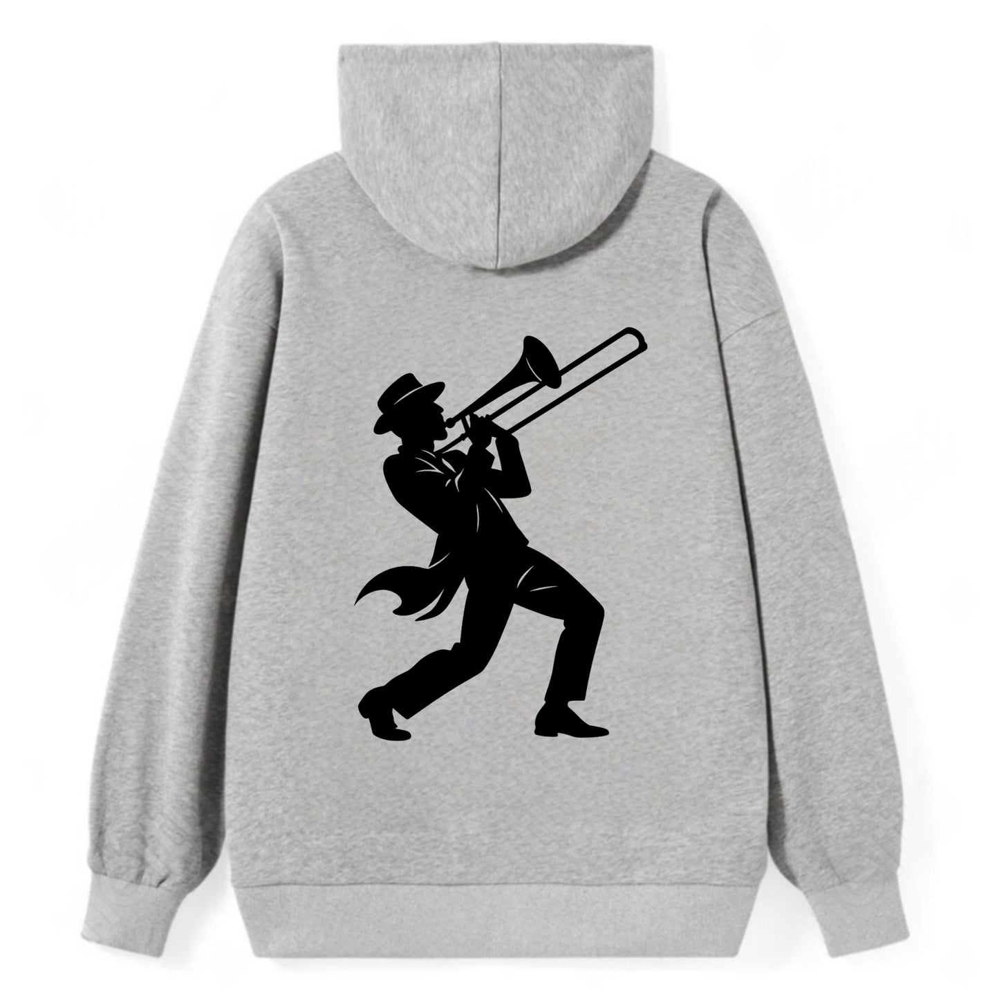 Trombone player jazz improvisation - Classic Pullover Hoodie - Grey