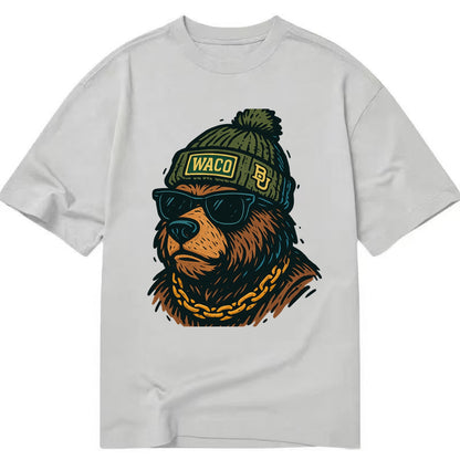 Waco Bear wearing Baylor beanie with BU patch - Classic T-shirt - Grey