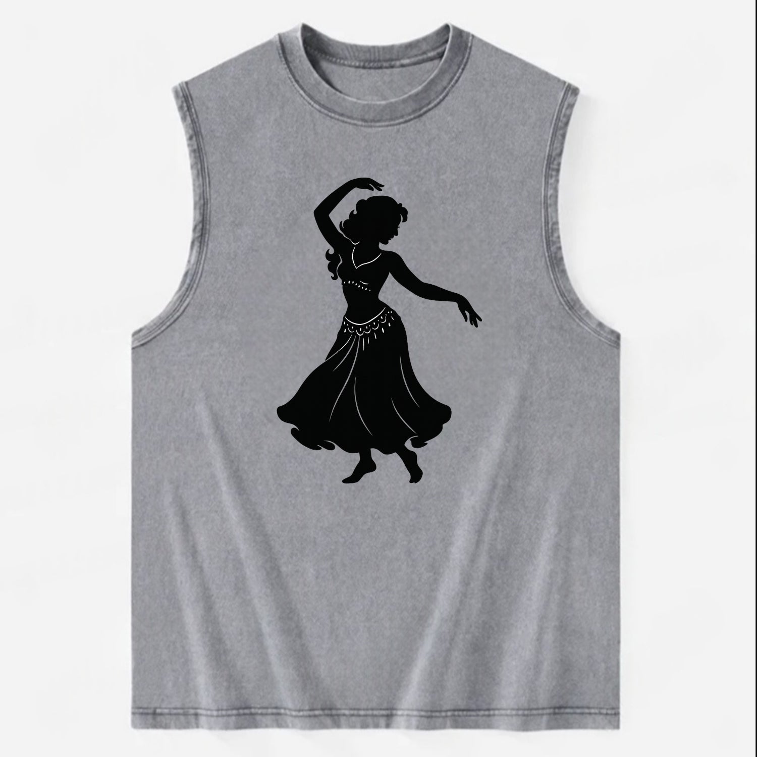 Belly dancer graceful gesture - Vintage Washed Tank - Grey