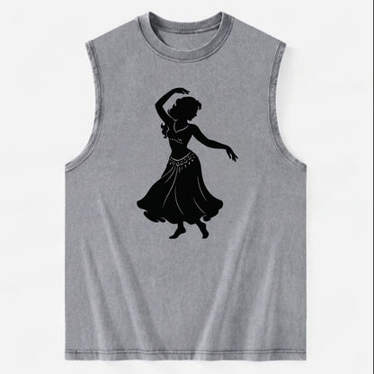 Belly dancer graceful gesture - Vintage Washed Tank - Grey