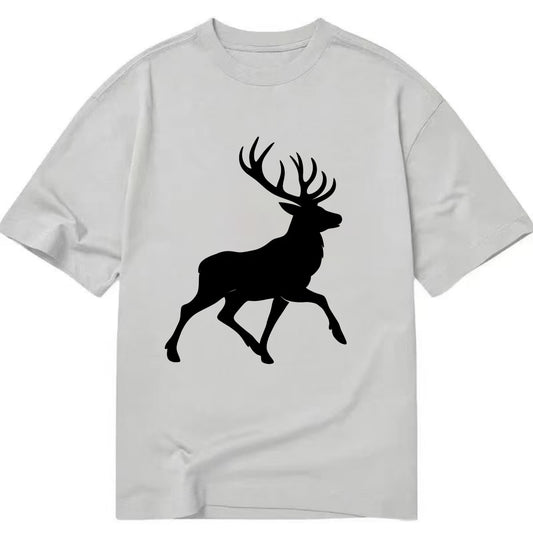 Deer with majestic antlers - Classic T-shirt - Grey