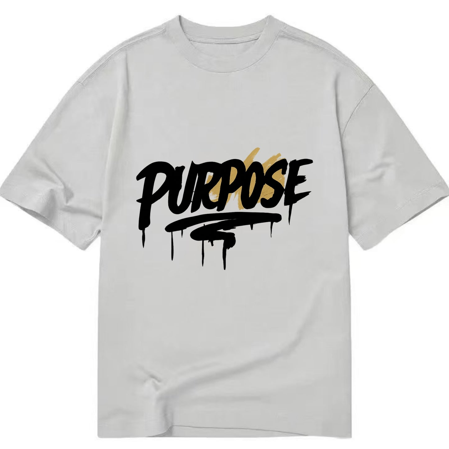 Bold typography design - "PURPOSE" - reason for being - Classic T-shirt - Grey