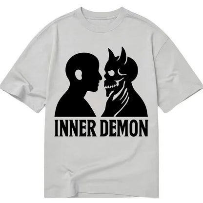 Inner Demon - Figure confronting shadow Classic T-shirt - Grey