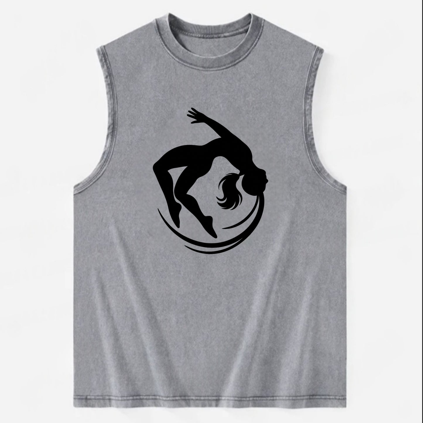 Gymnast mid-backflip rotation - Vintage Washed Tank - Grey