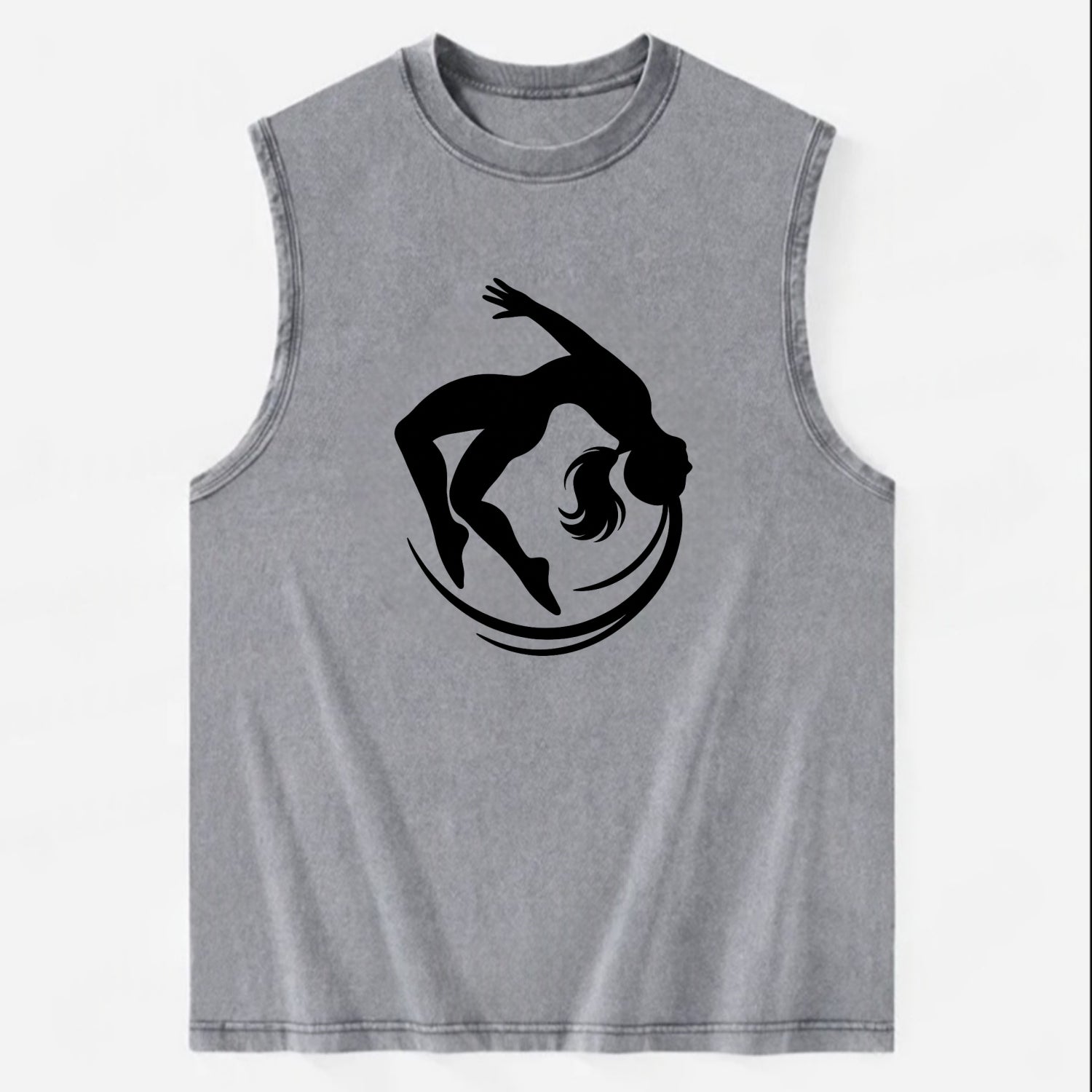 Gymnast mid-backflip rotation - Vintage Washed Tank - Grey