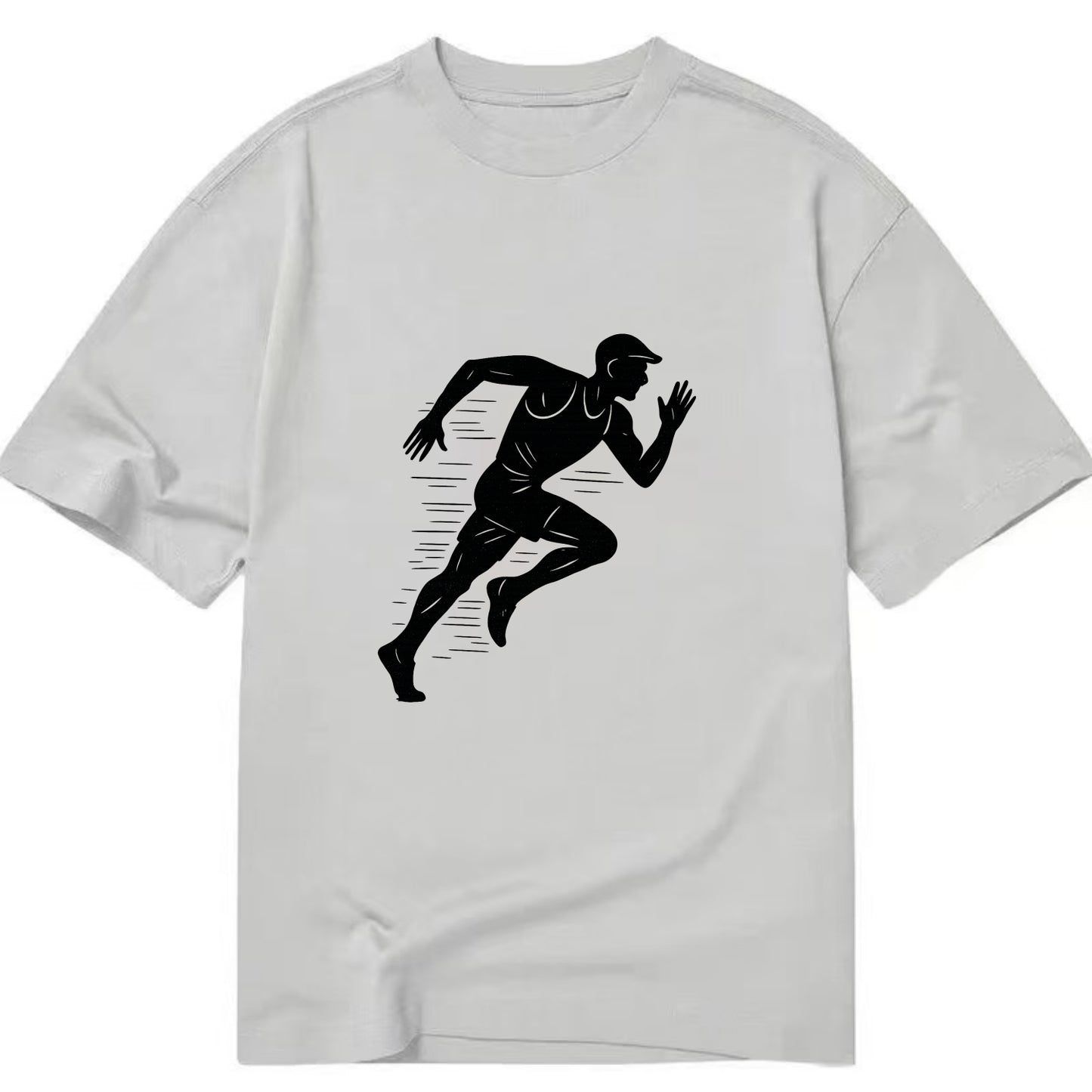 Runner in full stride sprinting - Classic T-shirt - Grey