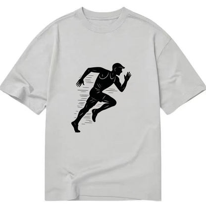 Runner in full stride sprinting - Classic T-shirt - Grey