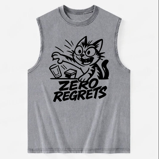 Chaos Gremlin Cat - Vintage Washed Tank - Grey