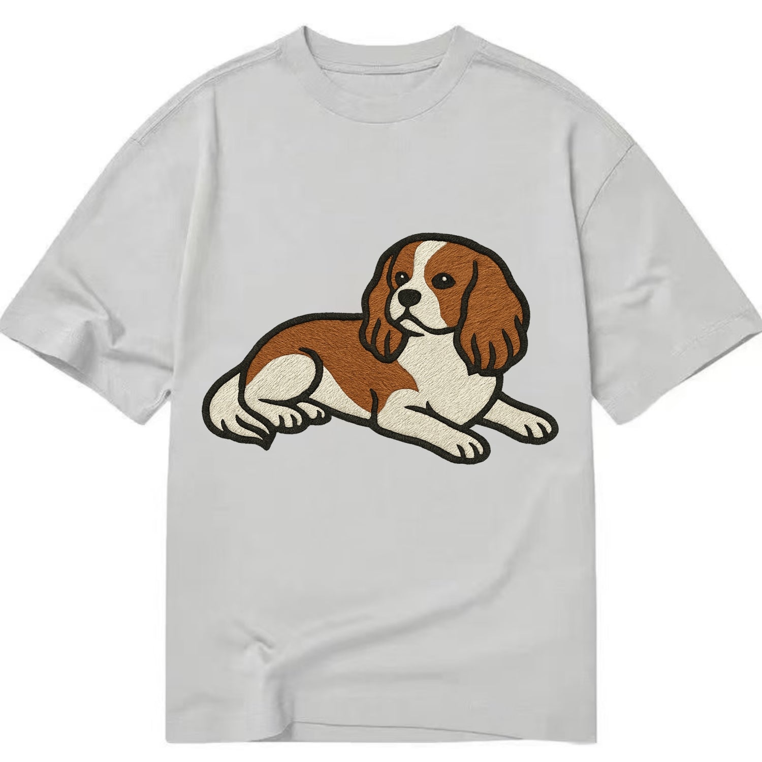 Cavalier King Charles Spaniel - Blenheim Classic T-shirt - Grey