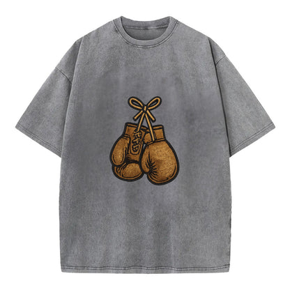 Boxing Gloves  - Vintage T-shirt - Grey
