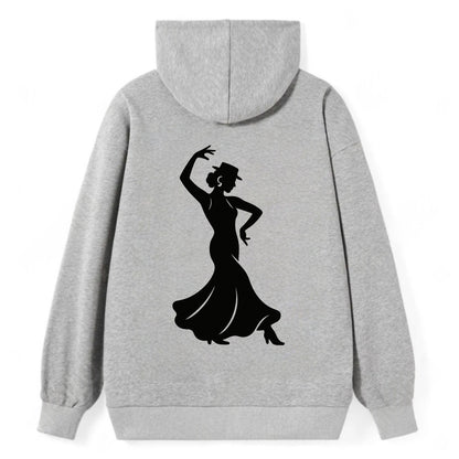 Flamenco dancer passionate stance - Classic Pullover Hoodie - Grey