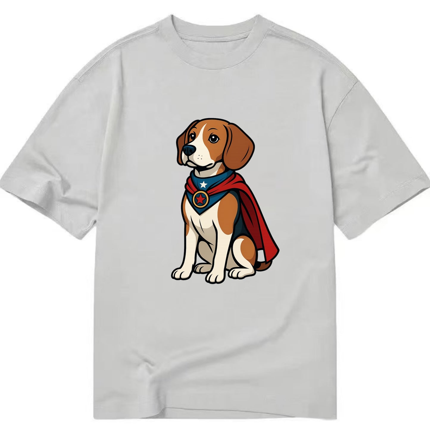 Beagle Patriotic Hero  - Classic T-shirt - Grey