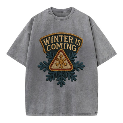 Winter Is Coming  - Vintage T-shirt - Grey