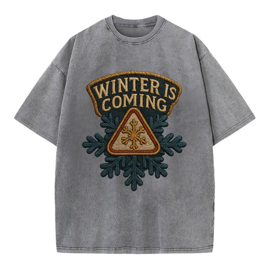 Winter Is Coming  - Vintage T-shirt - Grey