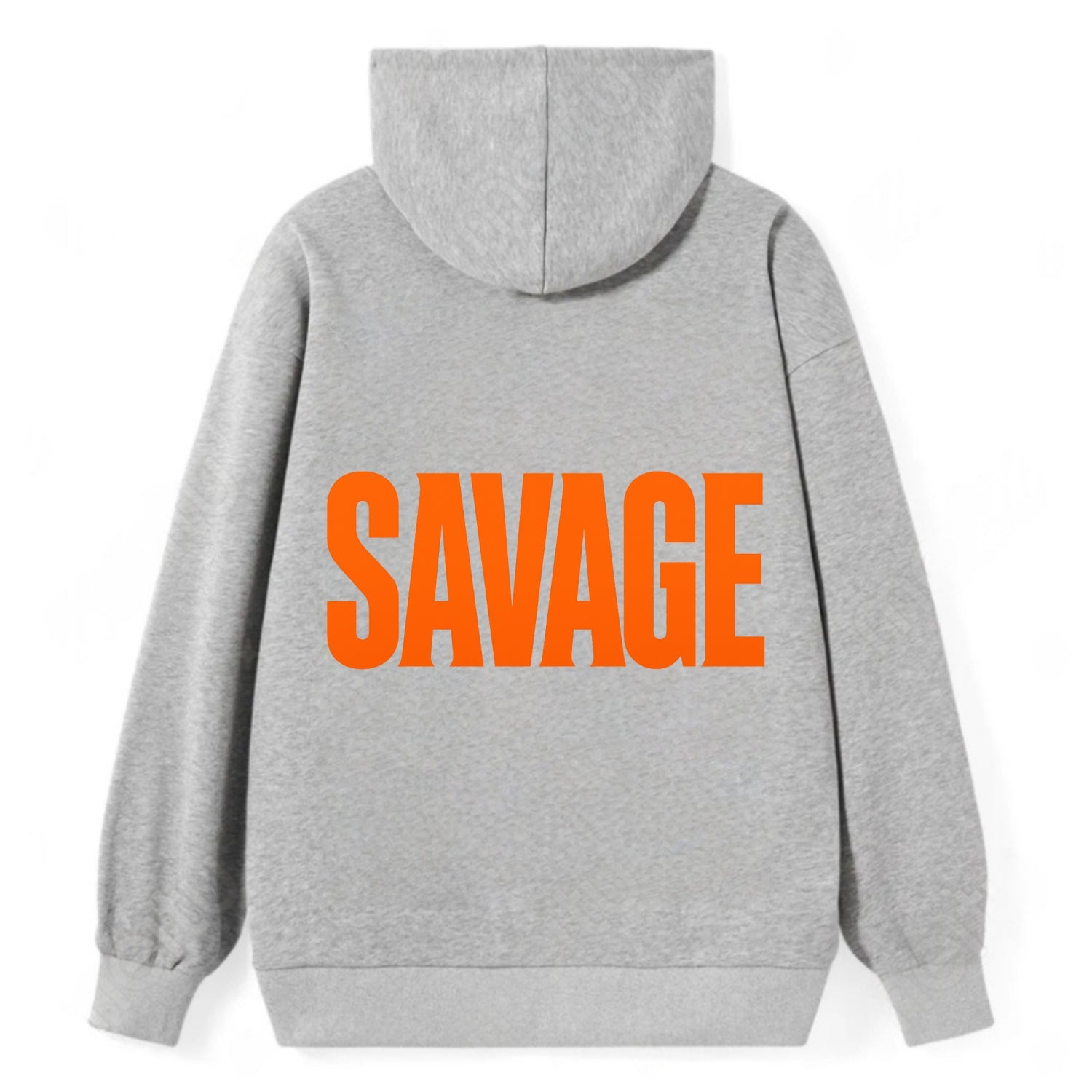 Bold typography design - "SAVAGE" - fierce attitude, taking no prisoners - Classic Pullover Hoodie - Grey
