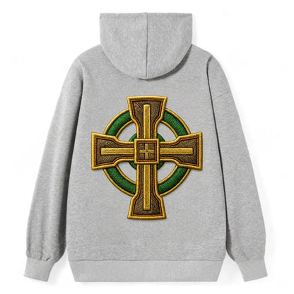 Durrow Cross - Classic Pullover Hoodie - Grey