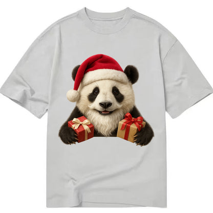 Santa Panda  - Classic T-shirt - Grey