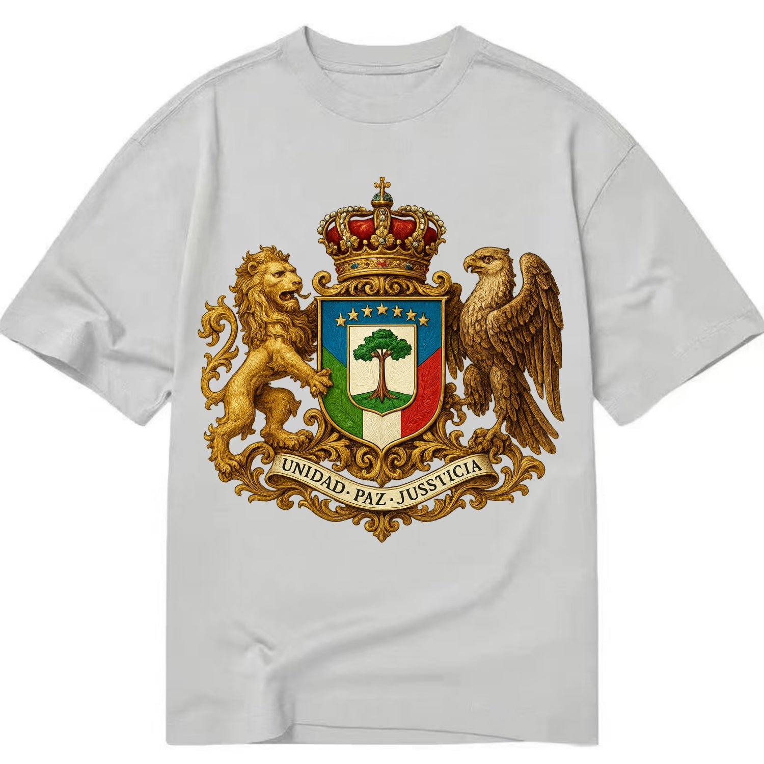 Equatorial Guinea Silk Cotton Tree Emblem - Classic T-shirt - Grey