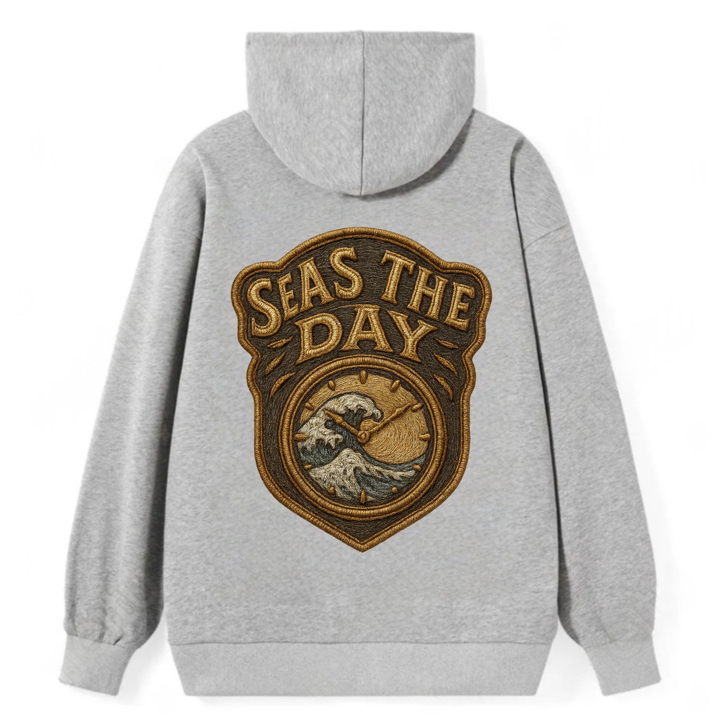 Seas The Day  - Classic Pullover Hoodie - Grey