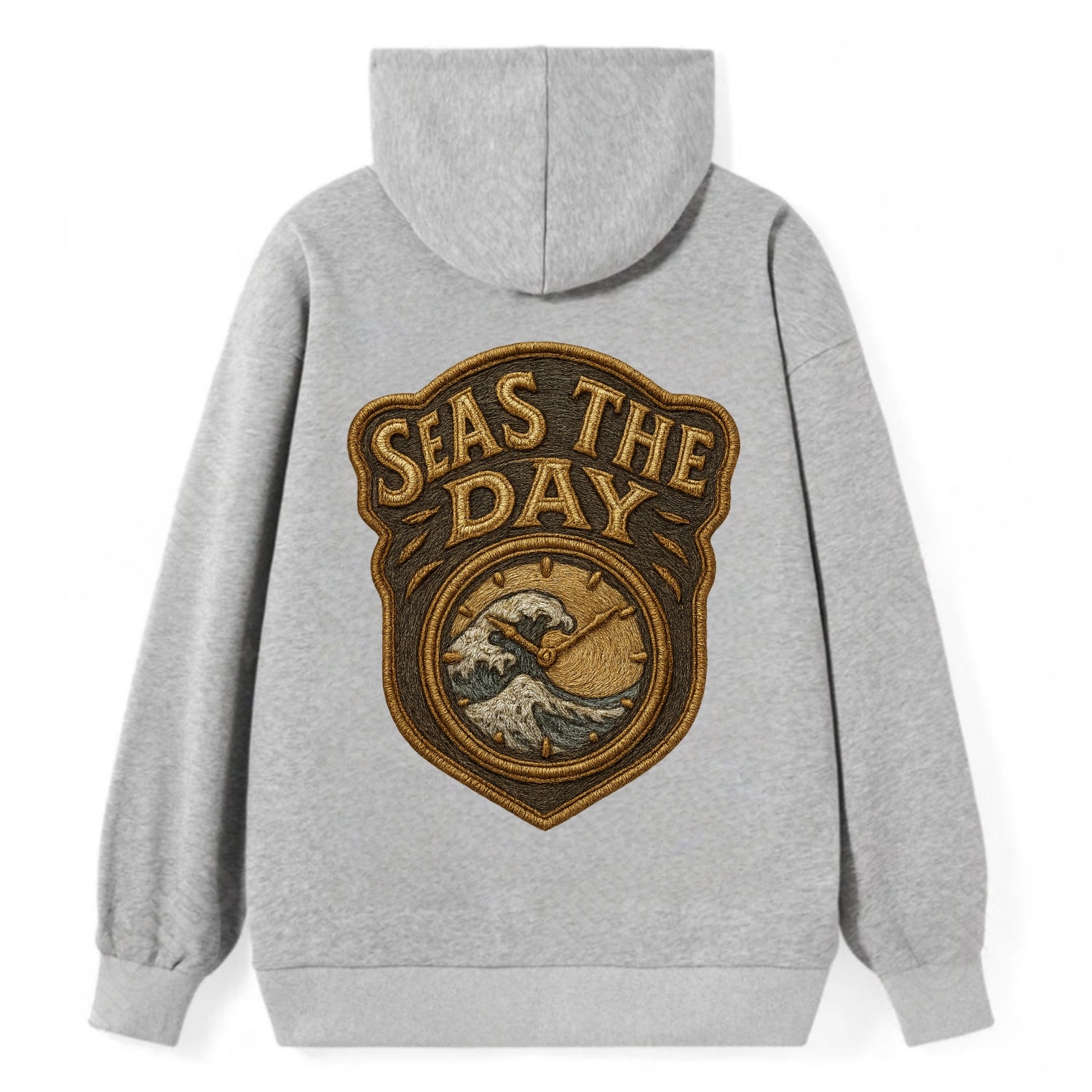 Seas The Day  - Classic Pullover Hoodie - Grey