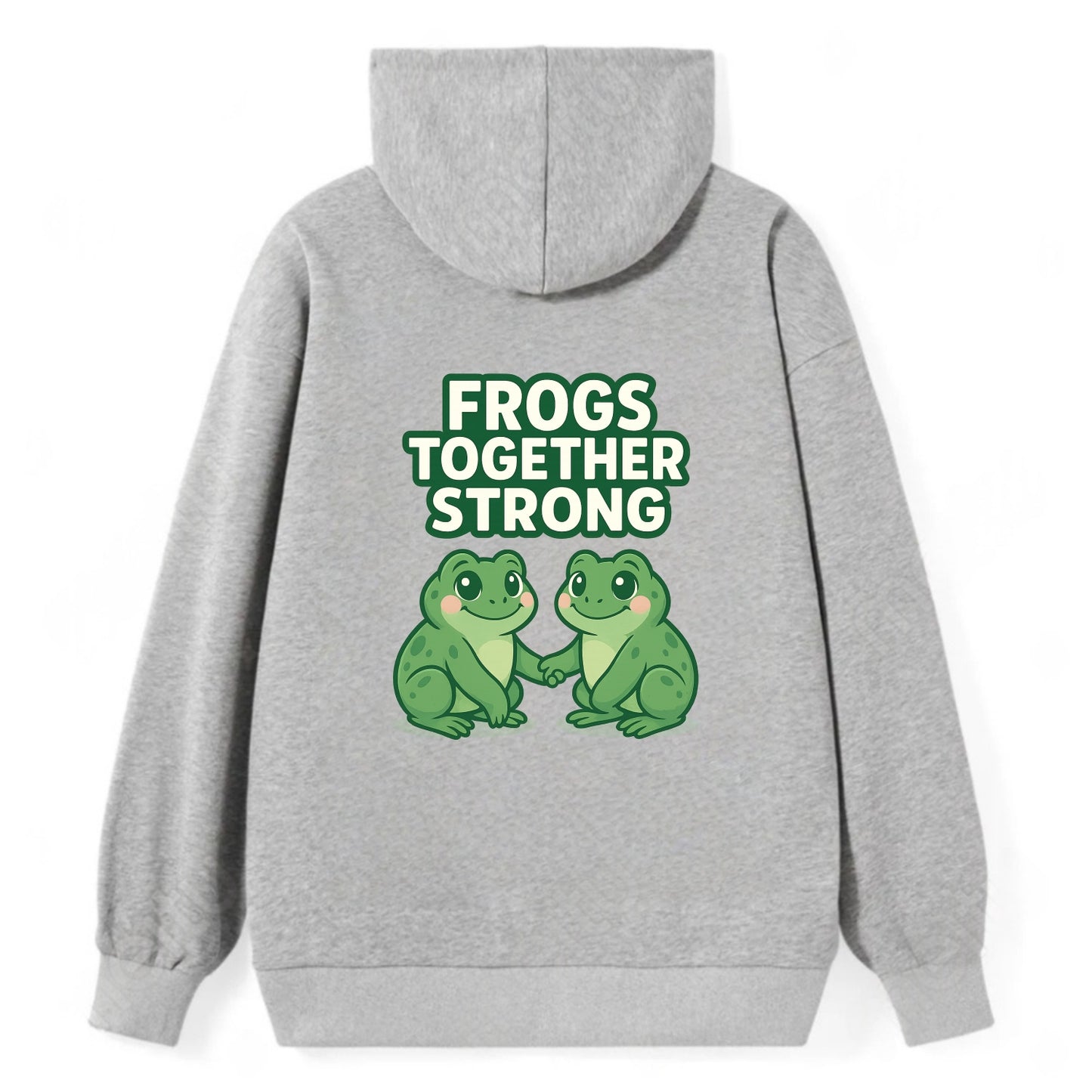 Frogs Together Strong 2 - Classic Pullover Hoodie - Grey