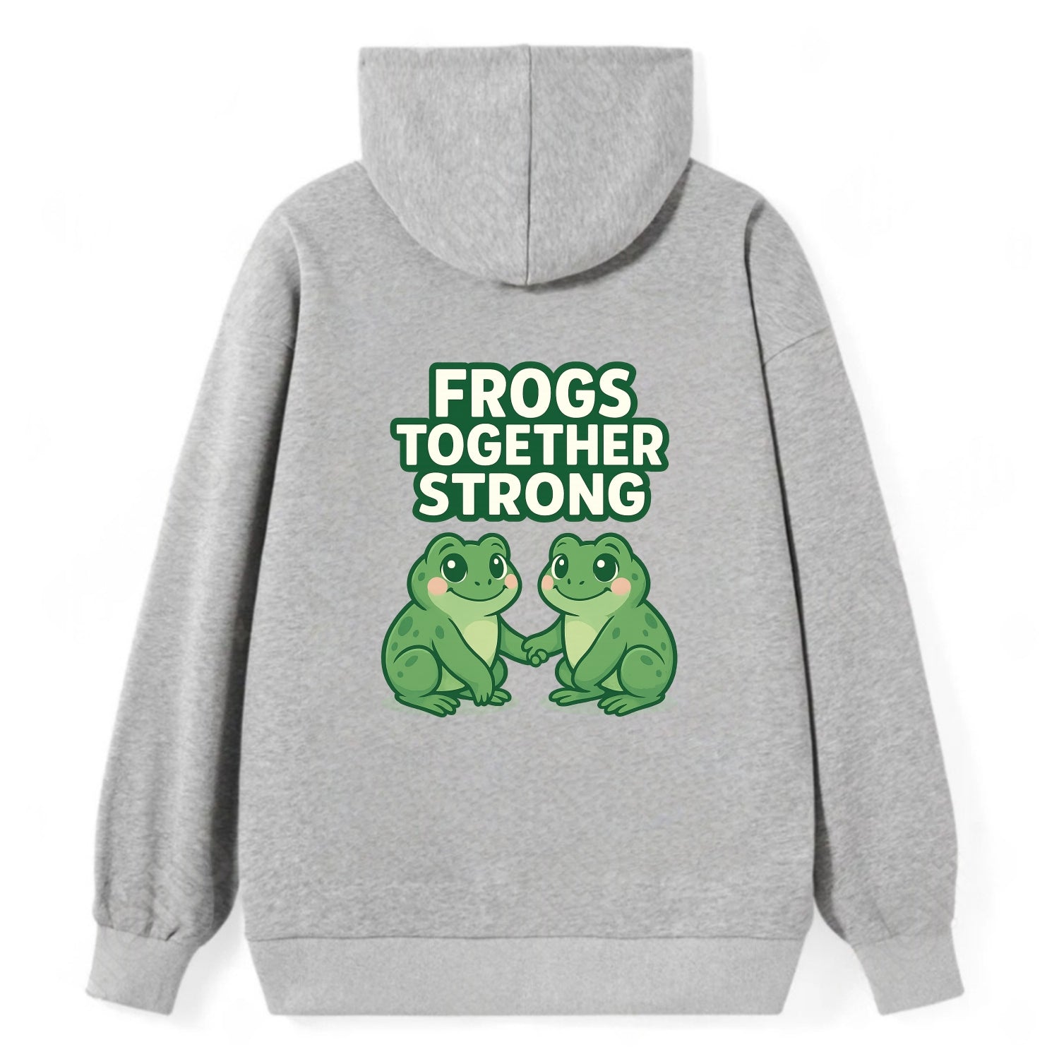 Frogs Together Strong 2 - Classic Pullover Hoodie - Grey