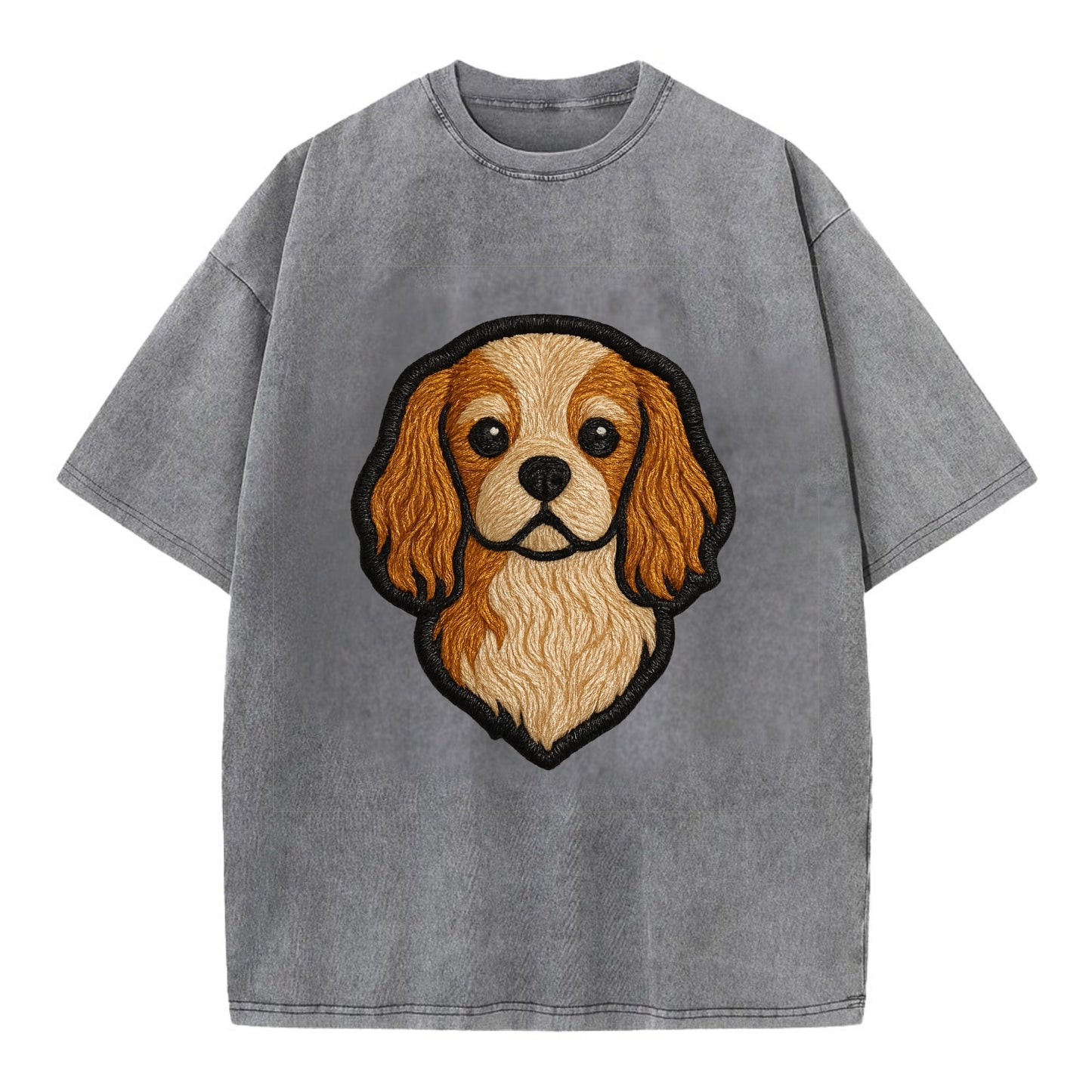 Cavalier King Charles Spaniel - Modern g - Vintage T-shirt - Grey