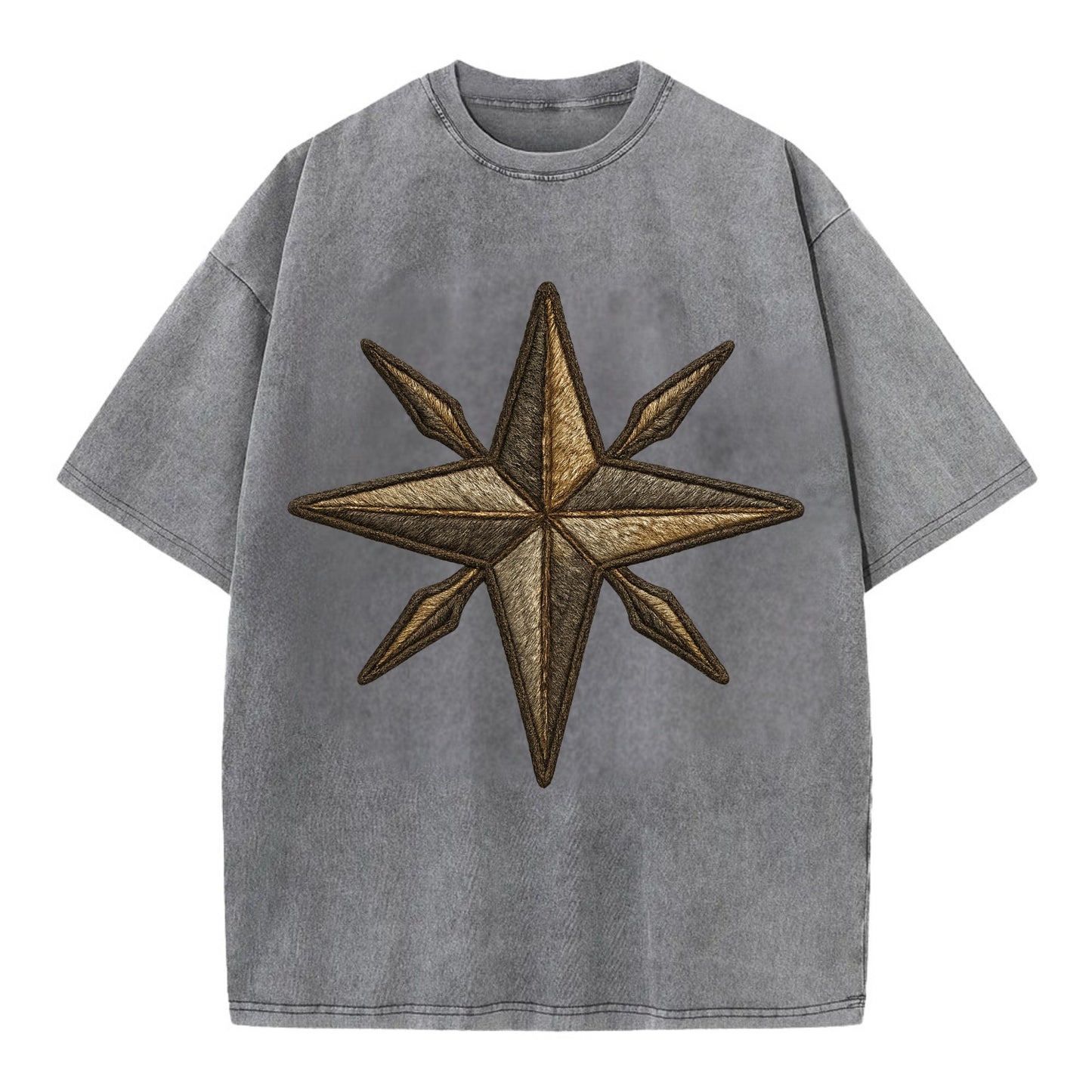 Nautical Star  - Vintage T-shirt - Grey