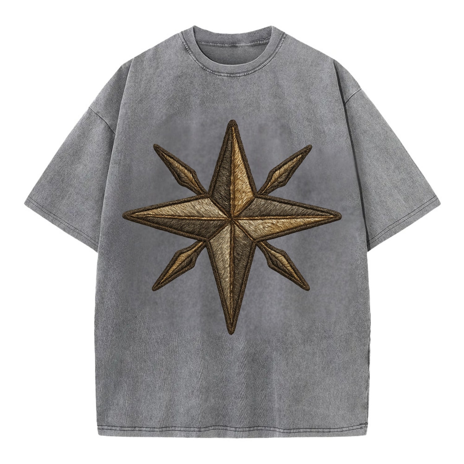 Nautical Star  - Vintage T-shirt - Grey