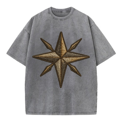 Nautical Star  - Vintage T-shirt - Grey
