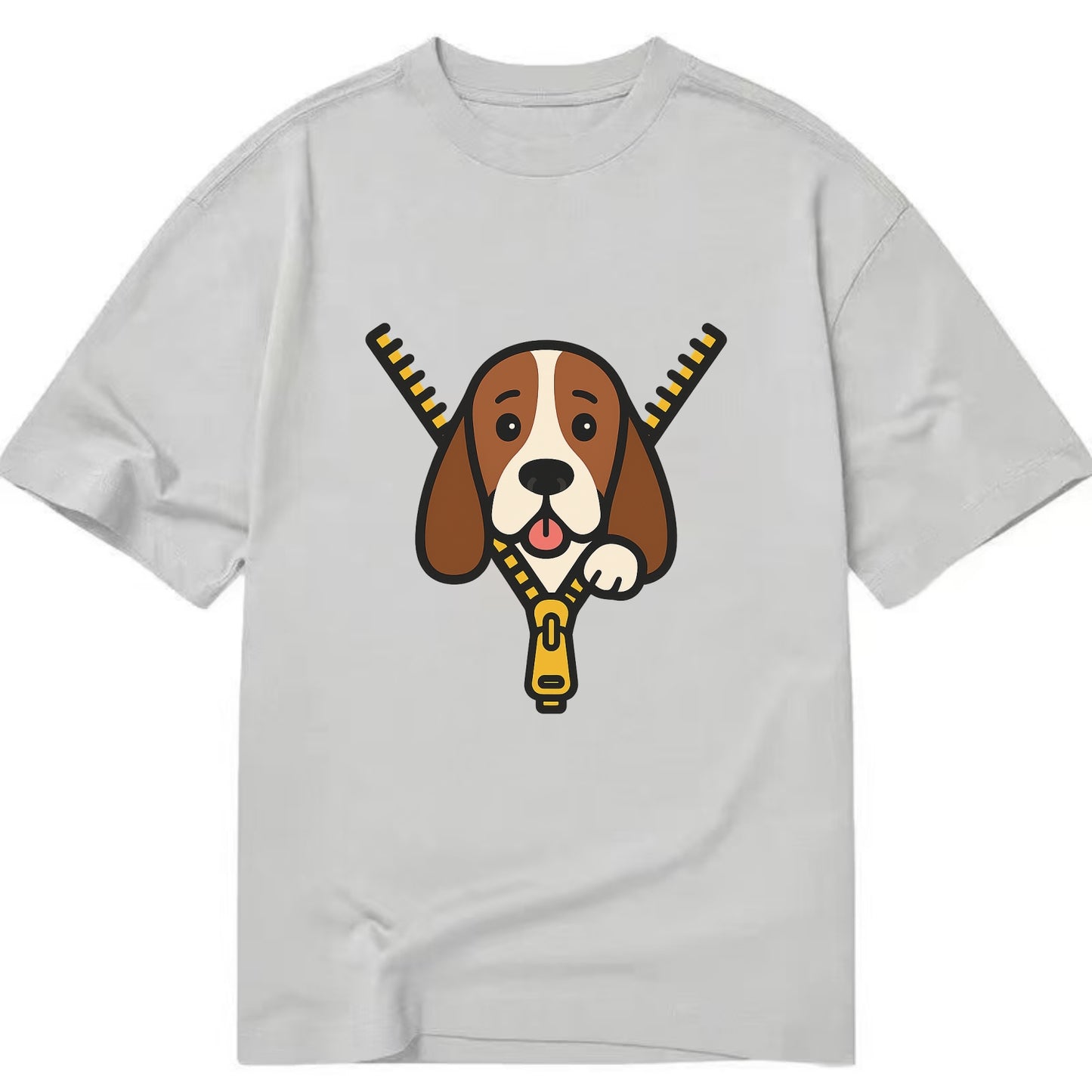 Basset Hound - Classic T-shirt - Grey