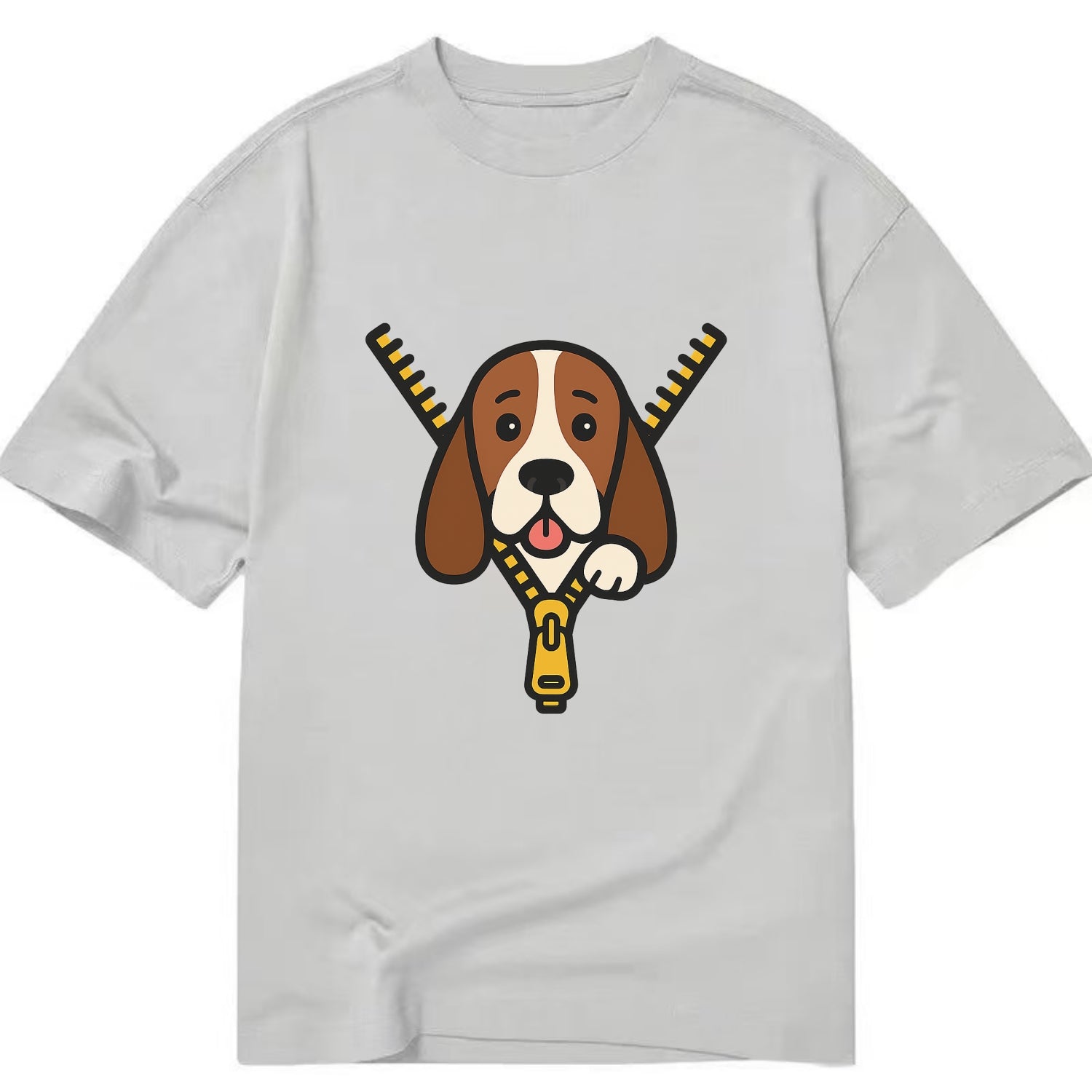 Basset Hound - Classic T-shirt - Grey
