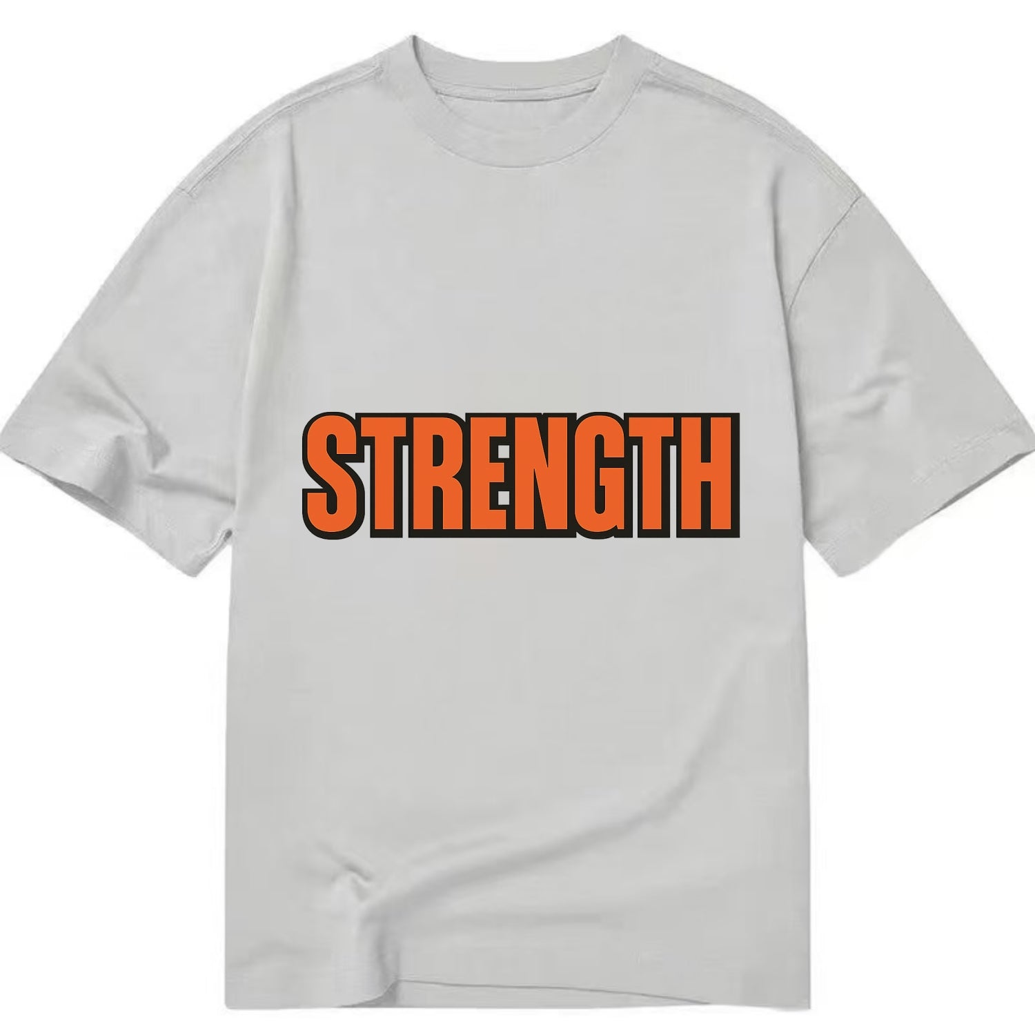 Bold typography design - "STRENGTH" - inner power, resilience, fortitude - Classic T-shirt - Grey