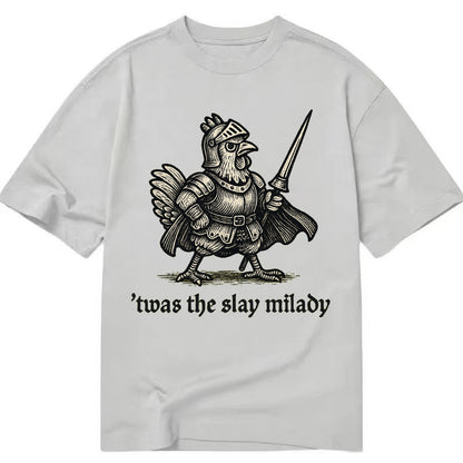 Chicken Knight  - Classic T-shirt - Grey