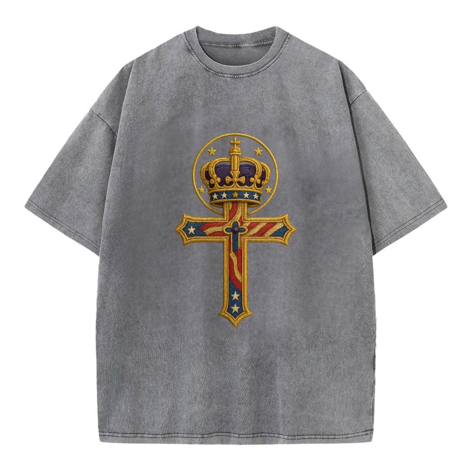 Cross and Crown  - Vintage T-shirt - Grey