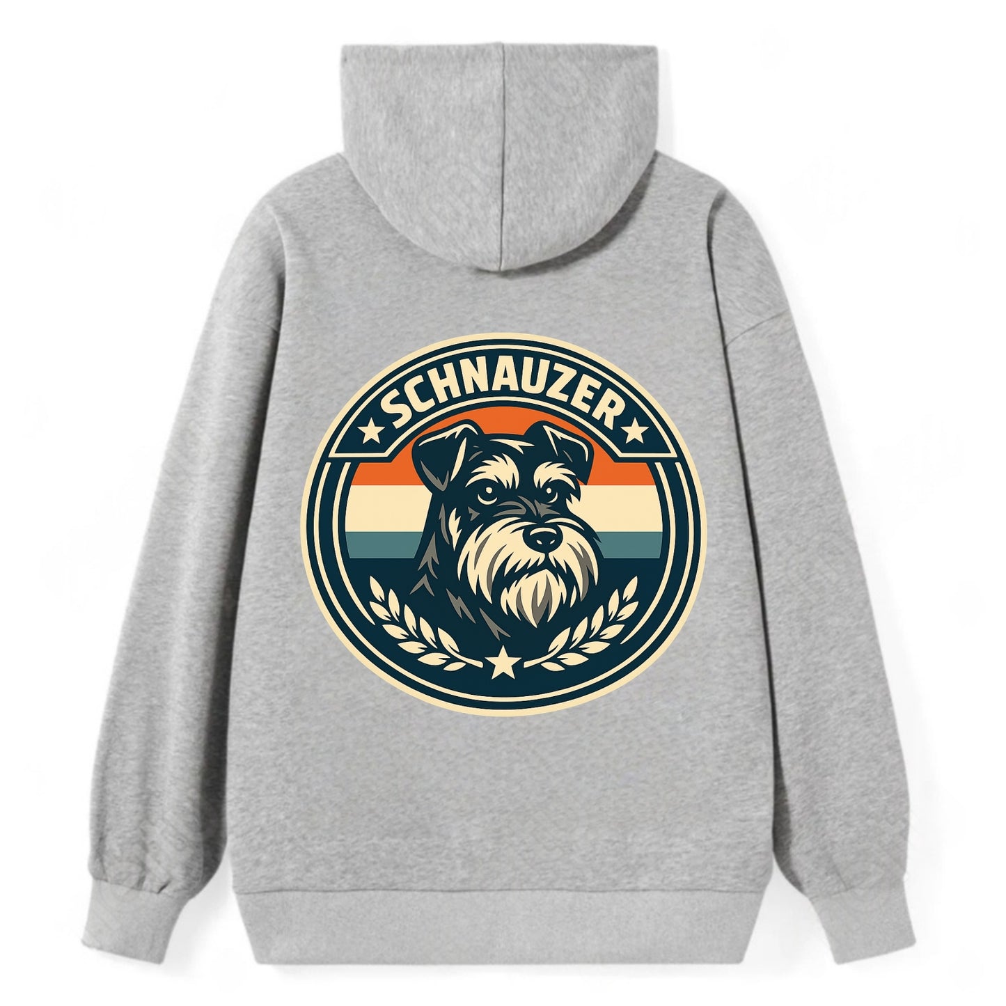 Noble Schnauzer Emblem - Classic Pullover Hoodie - Grey