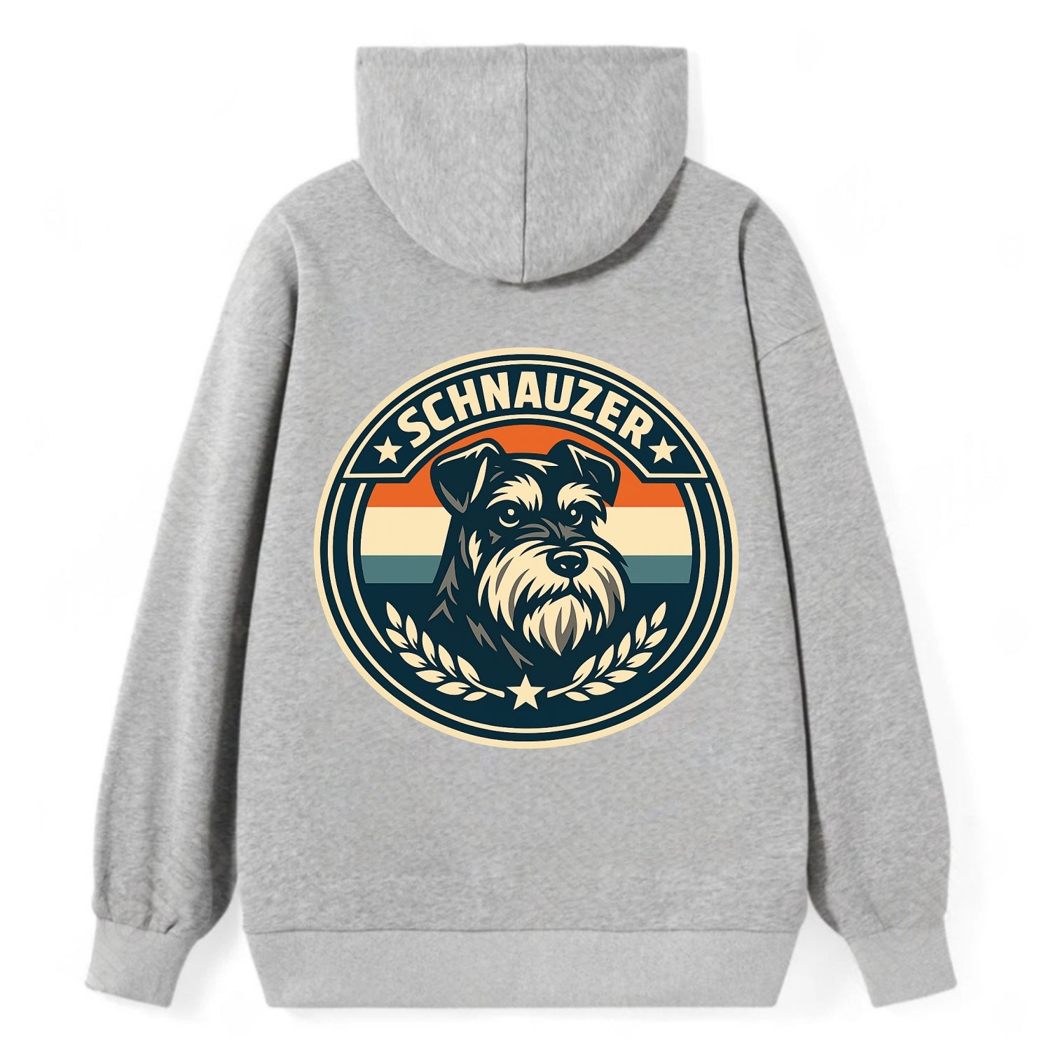 Noble Schnauzer Emblem - Classic Pullover Hoodie - Grey