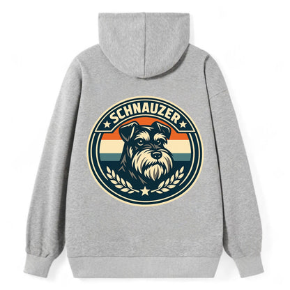 Noble Schnauzer Emblem - Classic Pullover Hoodie - Grey