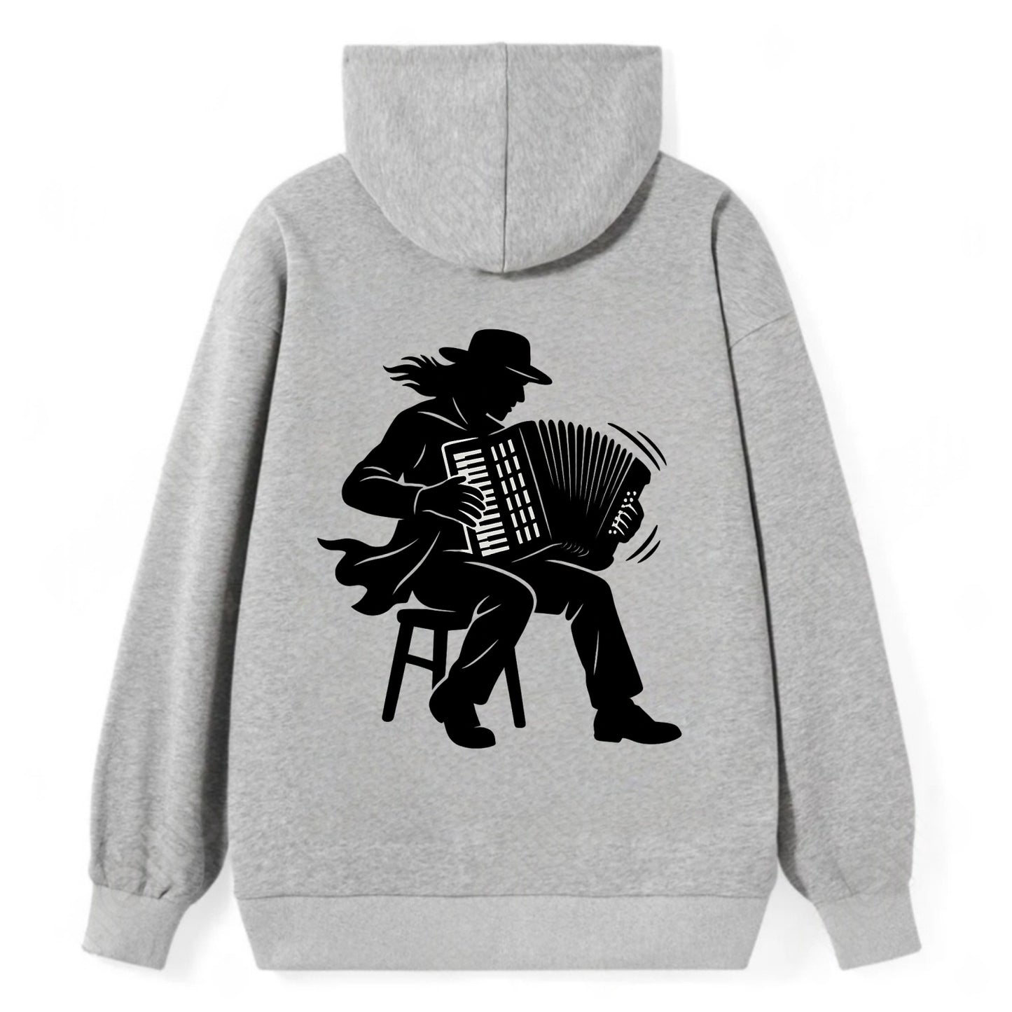 Accordion player street musician - Classic Pullover Hoodie - Grey