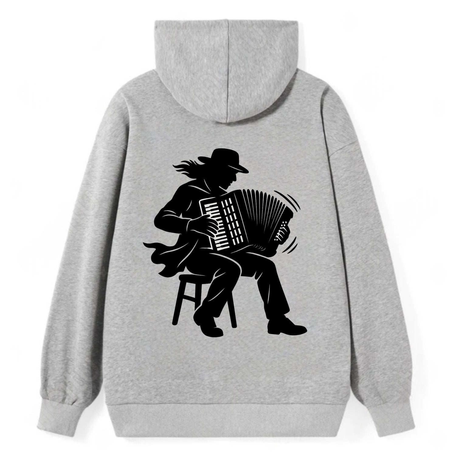 Accordion player street musician - Classic Pullover Hoodie - Grey