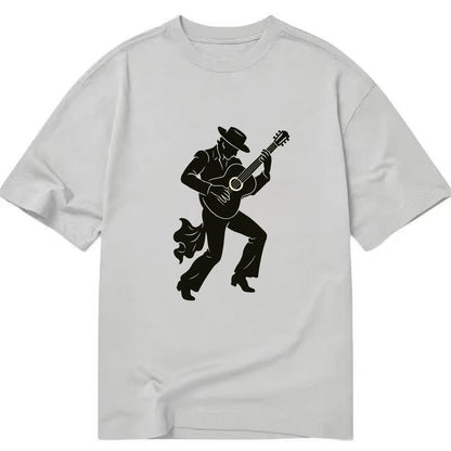 Flamenco guitarist dramatic pose - Classic T-shirt - Grey