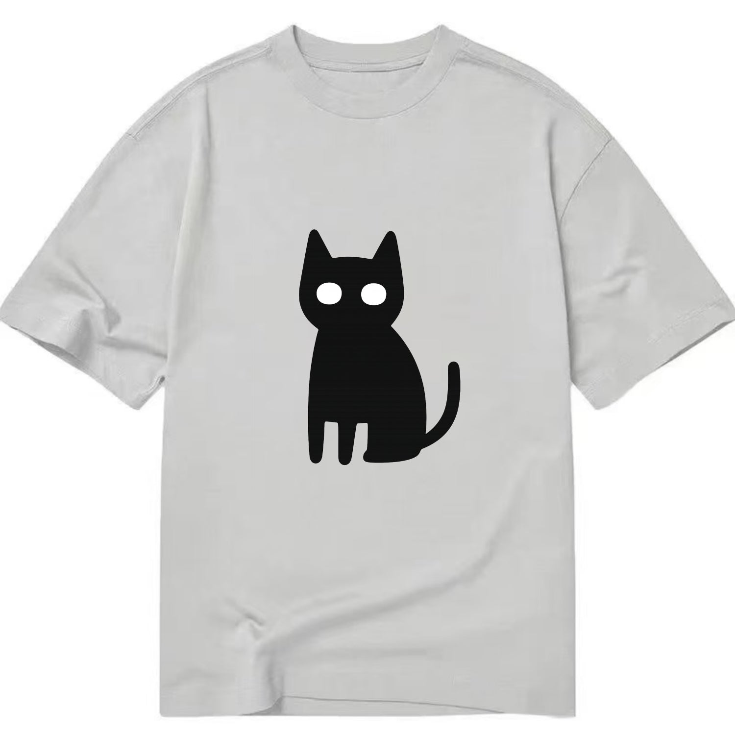 YOU MUST EMBRACE THE VOID | Black cat st - Classic T-shirt - Grey