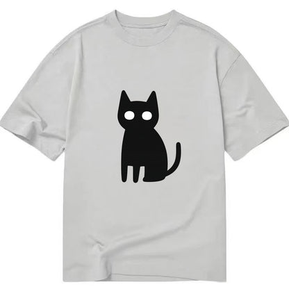 YOU MUST EMBRACE THE VOID | Black cat st - Classic T-shirt - Grey